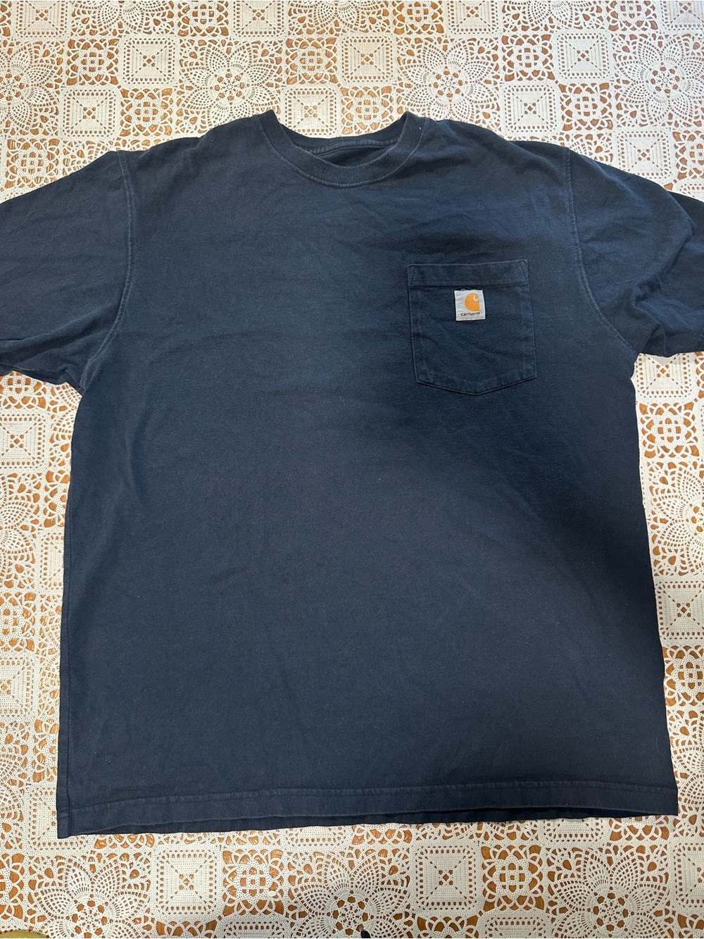 Carhartt K87 Navy Original Fit Pocket T Shirt Mens Large Workwear